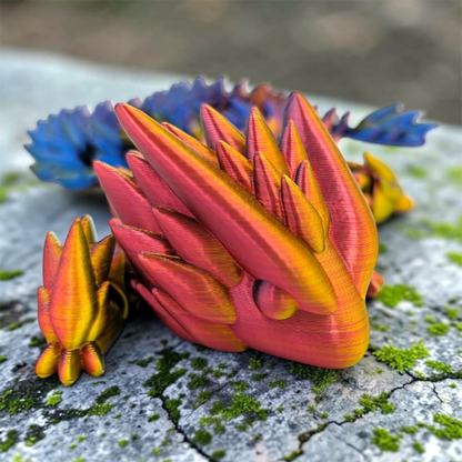 3D Druck Drache Kristalldrache aus 3D Drucker Farbverlauf Aurora Scale EDC Gadgets 3 Gadget
