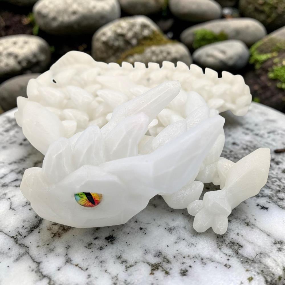 3D Druck Drache Kristalldrache fluoriszierend 84cm lang beeindrucknder 3D Drache EDC Gadgets