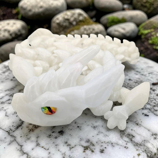 3D Druck Drache Kristalldrache fluoriszierend 84cm lang beeindrucknder 3D Drache EDC Gadgets