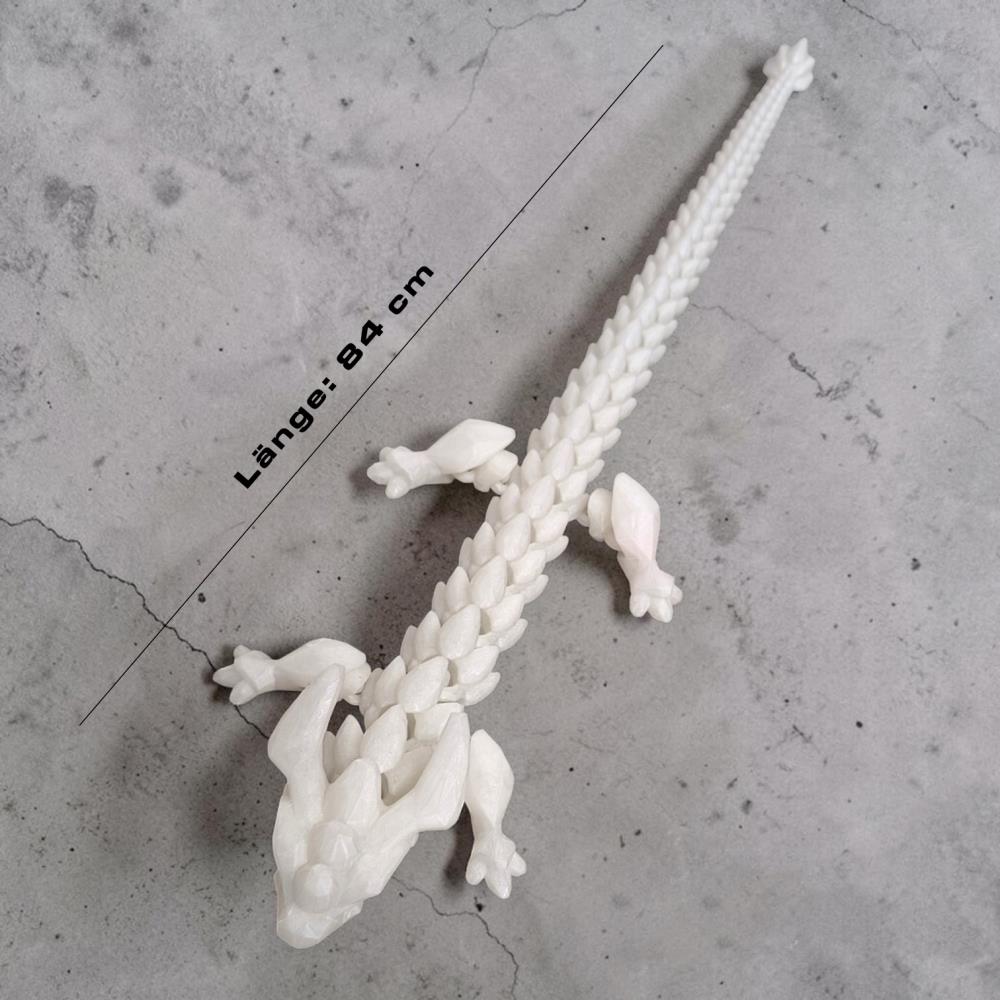 3D Druck Drache Gesamtlänge 84 cm Kristalldrache fluoriszierend Sammler Fantasy 3D Gadget von EDC Gadgets