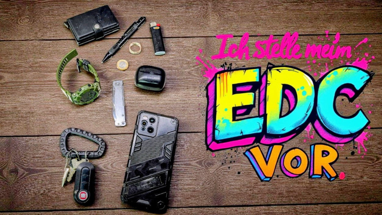 Video laden: Ich stelle mein aktuelles EDC Setup vor und erkläre dir die einzelnen Komponenten.
