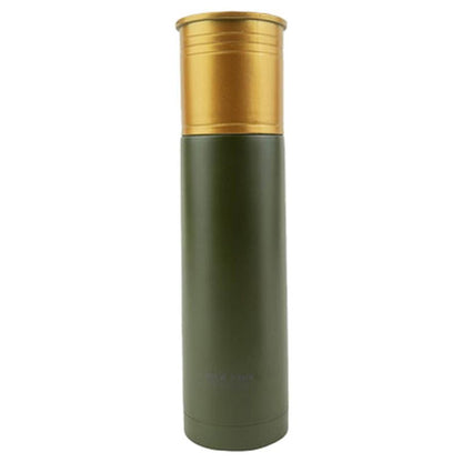 Die Thermosflasche im Patronen Design ist das ideale EDC Gadget für alle, die viel unterwegs sind und sich dabei selbst verpflegen möchten