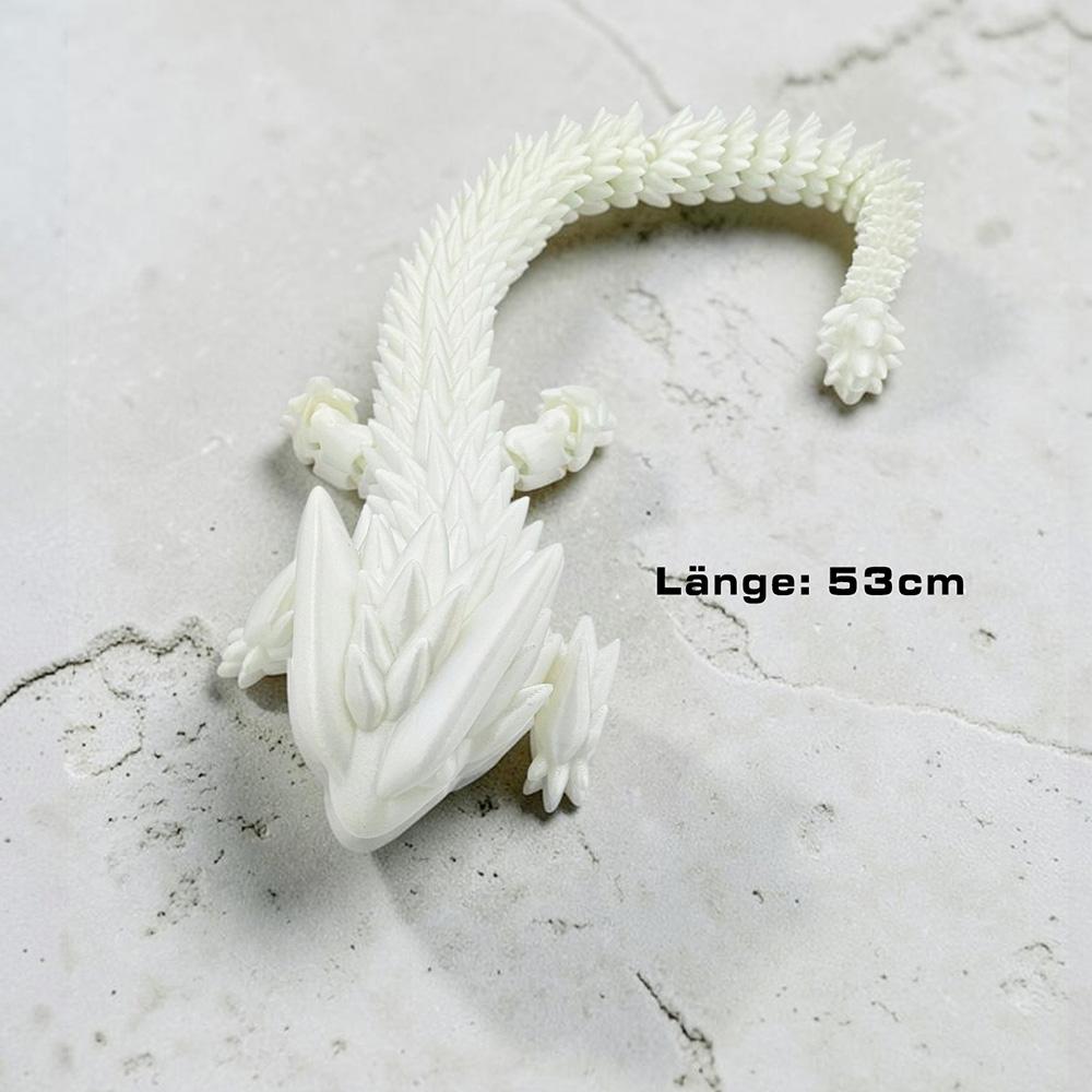 großer 3D gedruckter Drache mit Kristalloptik und 53 cm Länge EDC Gadgets