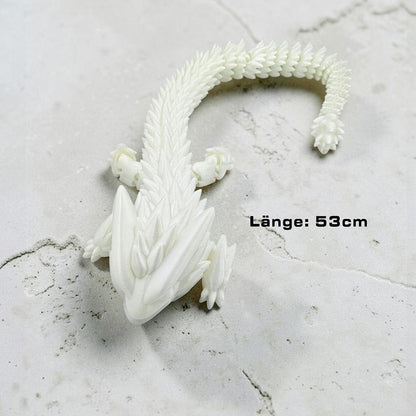 großer 3D gedruckter Drache mit Kristalloptik und 53 cm Länge EDC Gadgets