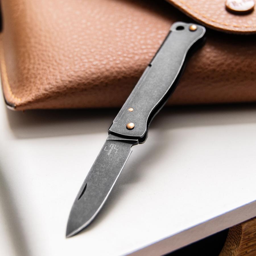 Böker Plus Mini Taschenmesser mit Black Stonewash Finish