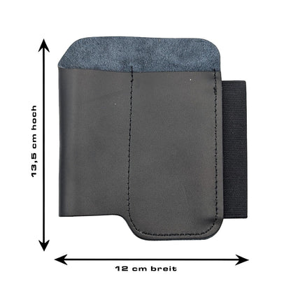 Leder Gürtel-Organizer für Messer und Multitool mit Maßangaben