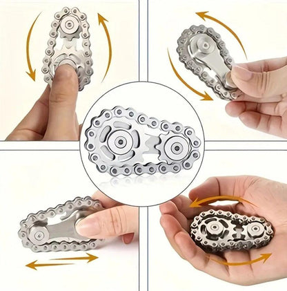 Ketten Fidget Spinner aus Metall anthrazit