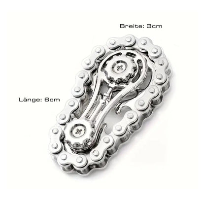 Ketten Fidget Spinner aus Metall silber