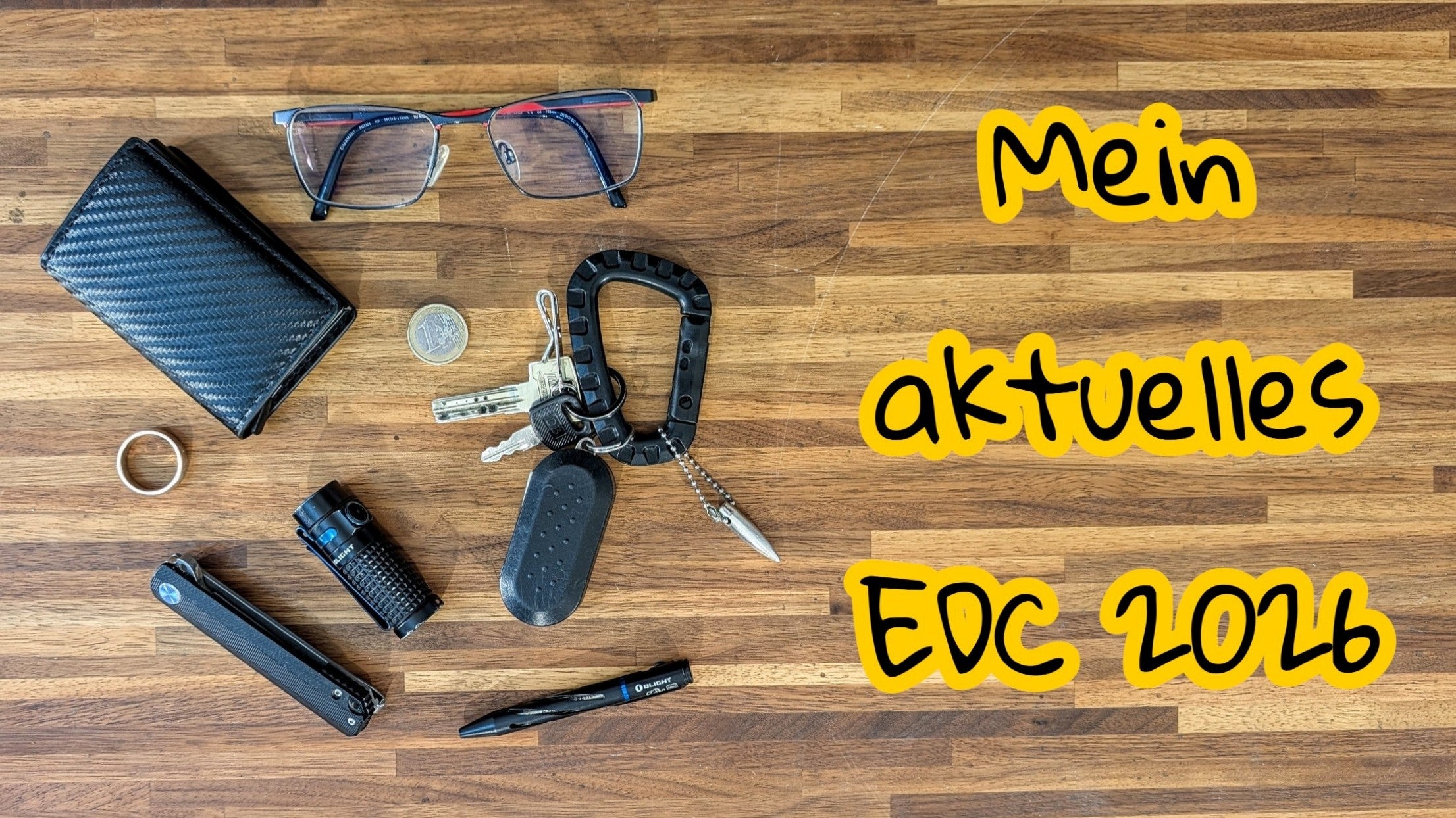 Video laden: Ich stelle mein aktuelles EDC Setup vor und erkläre dir die einzelnen Komponenten.