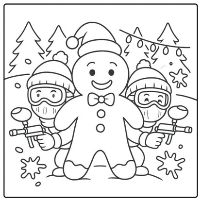 Paintball Ausmalbuch Weihnachten