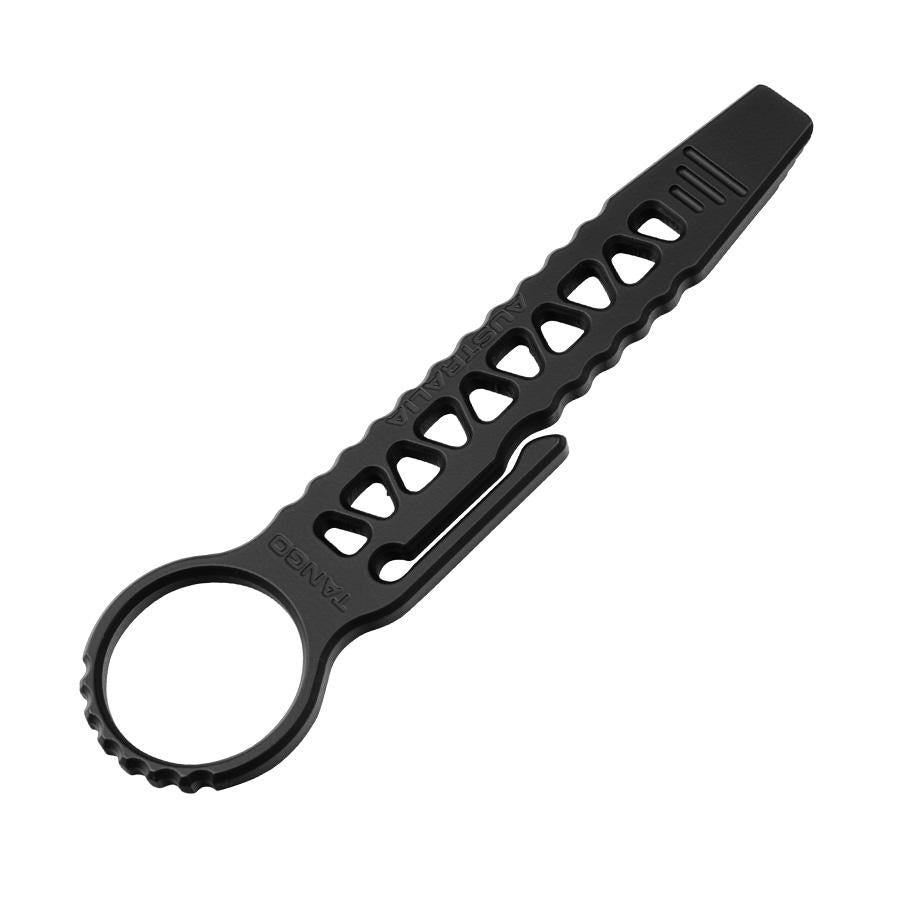 EDC Gadget Prybar Tango Bar Mini mit Flaschenöffner und Schraubendreher Funktion für Alltag und unterwegs. Kompaktes Prybar EDC Tool mit schwarzer Beschichtung und Clip – ideal für Alltag, Pakete öffnen und Hebelarbeiten