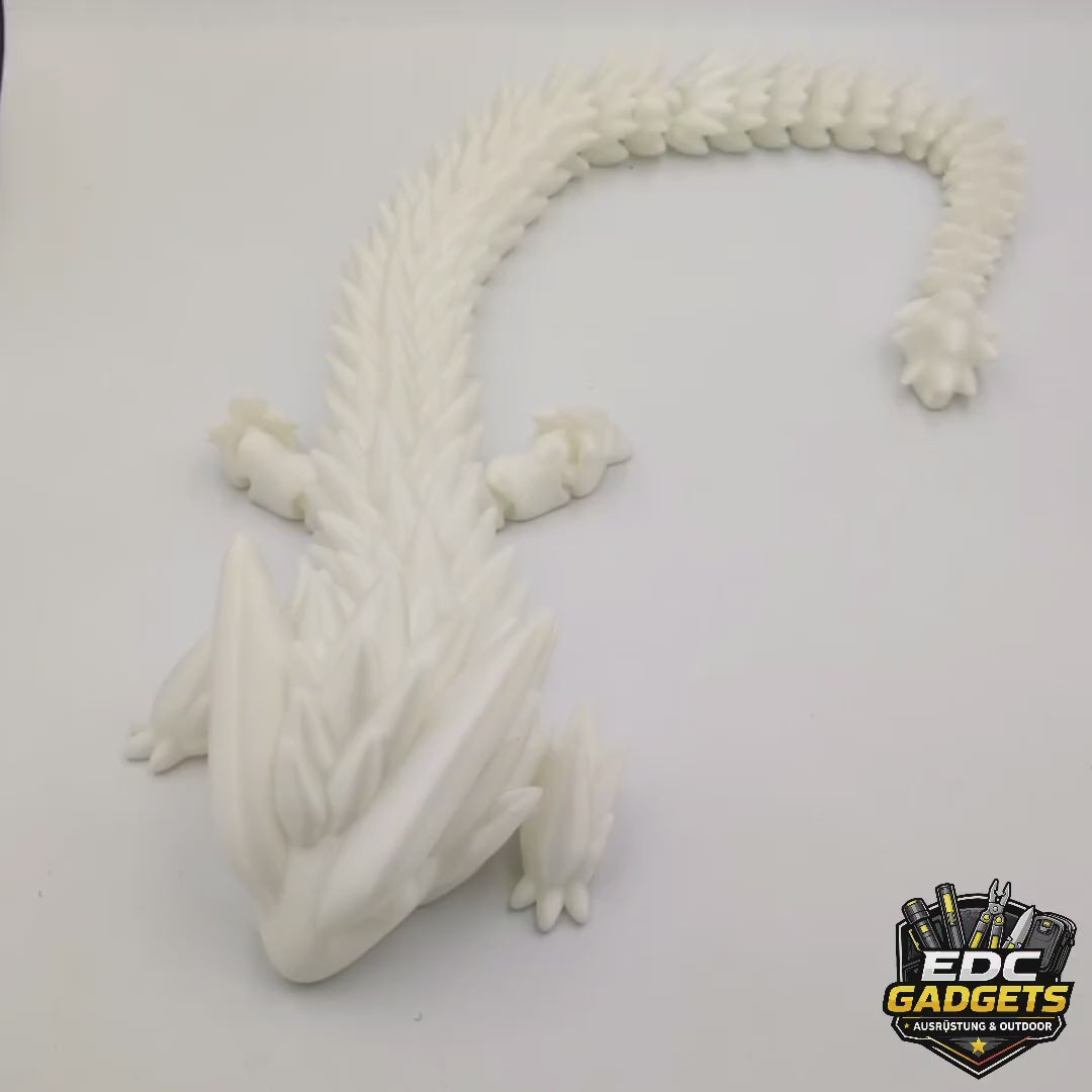 beweglicher 3D Druck Kristalldrache in fluoreszierender Ausführung EDC Gadgets Desk Deko